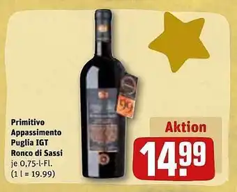 REWE Primitivo appassimento puglia igt ronco di sassi Angebot