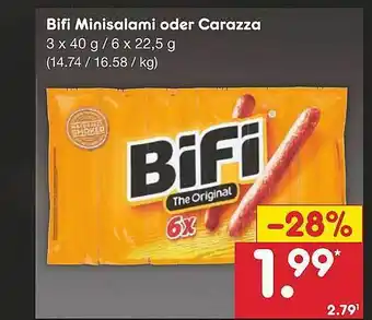 Netto Marken-Discount Bifi minisalami oder carazza Angebot