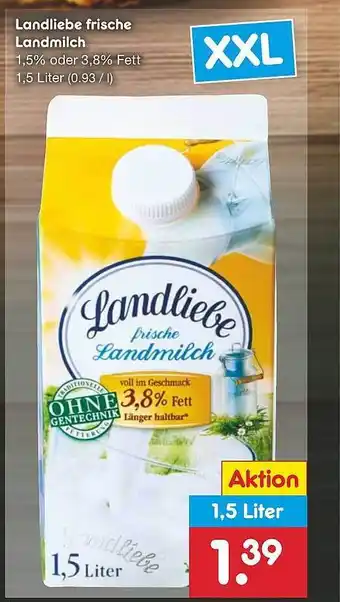 Netto Marken-Discount Landliebe frische landmilch Angebot