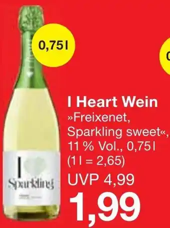 Jawoll I Heart Wein Freixenet Sparkling sweet 0,75 L Angebot