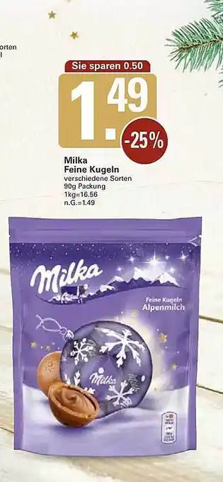 WEZ Milka feine kugeln Angebot