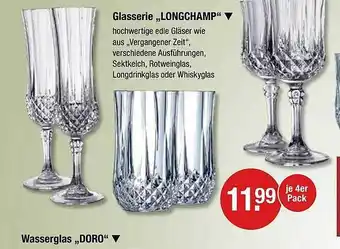 V Markt Glasserie „longchamp”, wasserglas „doro” Angebot