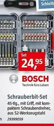 Bauhaus Bosch schrauberbit-set Angebot