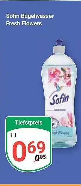 Globus Sofin bügelwasser fresh flowers Angebot