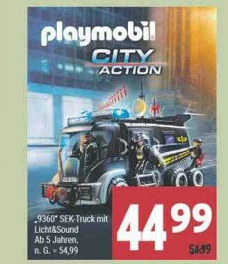 Marktkauf Playmobil city action 9360 sek-truck mit licht&sound Angebot