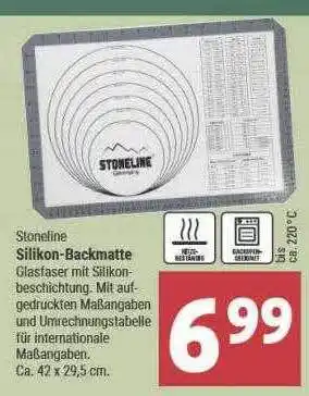 Marktkauf Stoneline silikon-backmatte Angebot