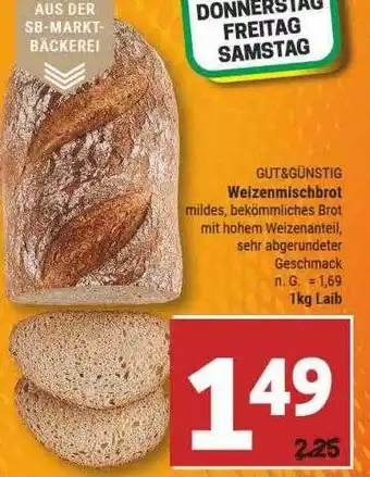 Marktkauf Gut & günstig weizenmischbrot Angebot