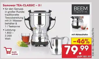 Netto Marken-Discount Samowar tea-classic beem Angebot