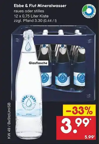 Netto Marken-Discount Ebbe & flut mineralwasser Angebot