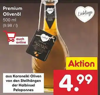 Netto Marken-Discount Lieblings premium olivenöl Angebot