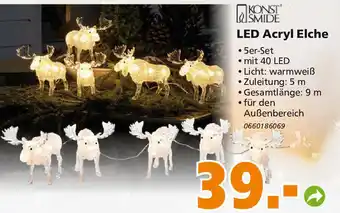 Globus Baumarkt Konst Smide LED Acryl Elche Angebot