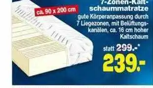 Repo Markt 7-zonen-kaltschaummatratze Angebot