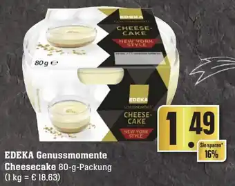 Edeka Neukauf Edeka Genussmomente Cheesecake 80 g Packung Angebot