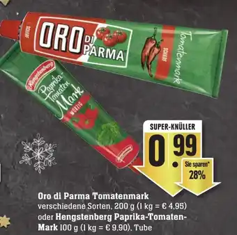 Edeka Neukauf Oro di Parma Tomatenmark 200 g oder Hengstenberg Paprika Tomaten Mark 100 g Tube Angebot