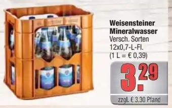 alldrink Weisensteiner Mineralwasser 12x0,7 L-Fl. Angebot