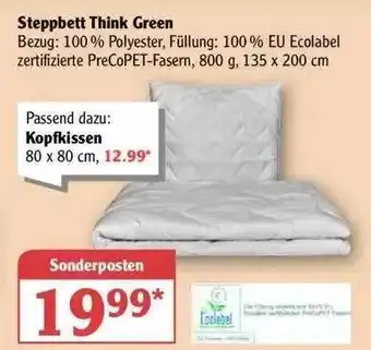 Globus Steppbett Think Green Angebot