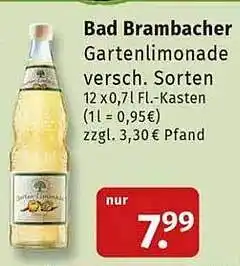 Markgrafen Bad brambacher gartenlimonade Angebot