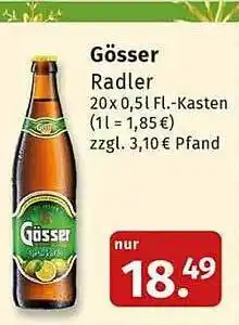 Markgrafen Gösser radler Angebot