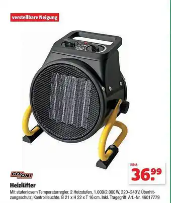 Hagebau Go-on! heizlüfter Angebot