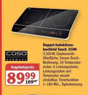 Globus Caso Germany Doppel-induktions-kochfeld Touch 3500 Angebot