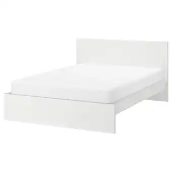 IKEA Malm bettgestell hoch weiß/lindbåden 140x200 cm Angebot