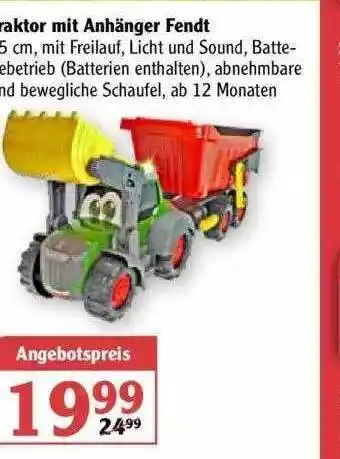 Globus Traktor Mit Anhänger Fendt Angebot