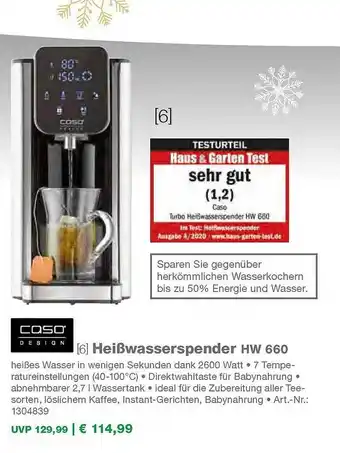 EP Caso heißwasserspender hw660 Angebot