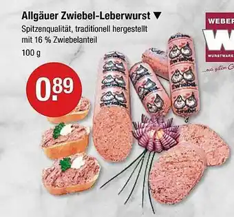 V Markt Allgäuer zwiebel-leberwurst weber Angebot