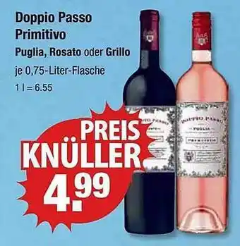 V Markt Doppio passo primitivo puglia, rosato oder grillo Angebot