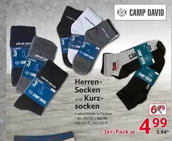 Selgros Camp david herren-socken und kurzsocken Angebot