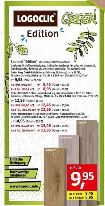 Bauhaus Laminat „edition“ logoclic Angebot