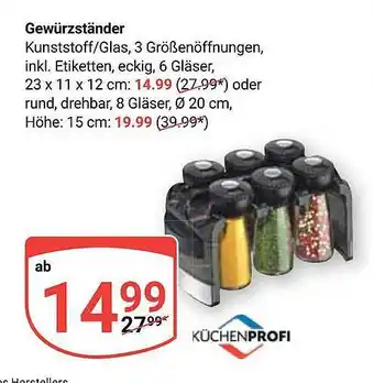 Globus Gewürzständer küchenprofi Angebot