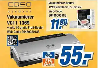 Expert Klein Caso vakuumierer vc11 1369 Angebot