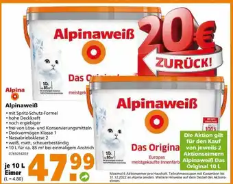 Globus Baumarkt Alpina alpinaweiß Angebot