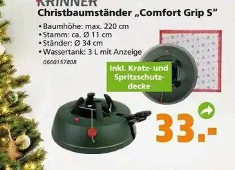 Globus Baumarkt Krinner christbaumständer „comfort grip s“ Angebot