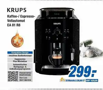 Expert Bening Krups kaffee- espresso-vollautomat ea81r8 Angebot