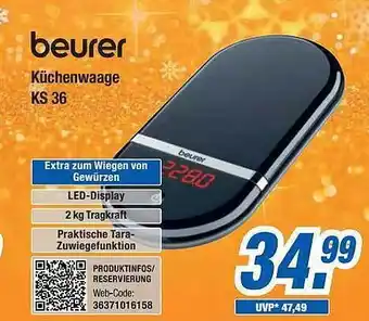 Expert Bening Beurer küchenwaage ks36 Angebot