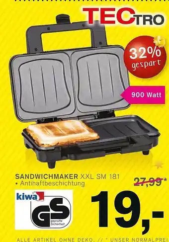 KODi Tectro sandwichmaker Angebot