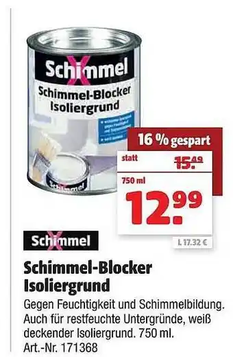 Hagebau Schimmel-blocker isoliergrund Angebot