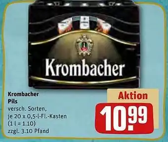 REWE Kaufpark Krombacher pils Angebot