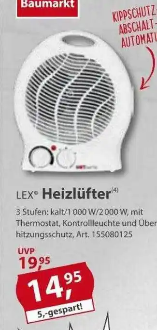 Sonderpreis Baumarkt Lex heizlüfter Angebot