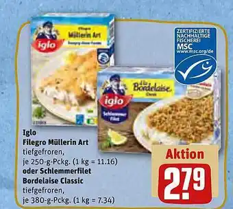 REWE Kaufpark Iglo filegro müllerin art oder schlemmerfilet bordelaise classic Angebot