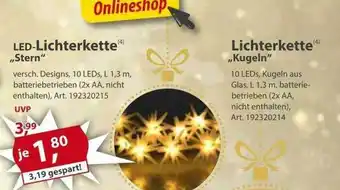 Sonderpreis Baumarkt Led-lichterkette „stern“ oder lichterkette „kugeln“ Angebot