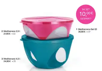 Tupperware 2 Mediterrano 2,5L Angebot