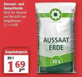 Globus Aussaat und Anzuchterde 20L Angebot