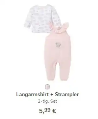 KiK Langarmshirt + Strampler Angebot