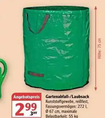 Globus Gartenabfall Laubsack Angebot