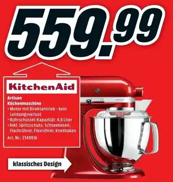 MediaMarkt KitchenAid Artisan Küchenmaschine Angebot