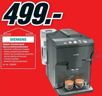 MediaMarkt Siemens TP501D09 EQ500 Espresso/Kaffeevollautomat Angebot