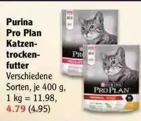 Globus Purina Pro Plan Katzentrockenfutter Angebot